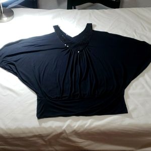 OATT U.S.A.  BLACK BLOUSE. SIZE M. MADE IN E.U.A.